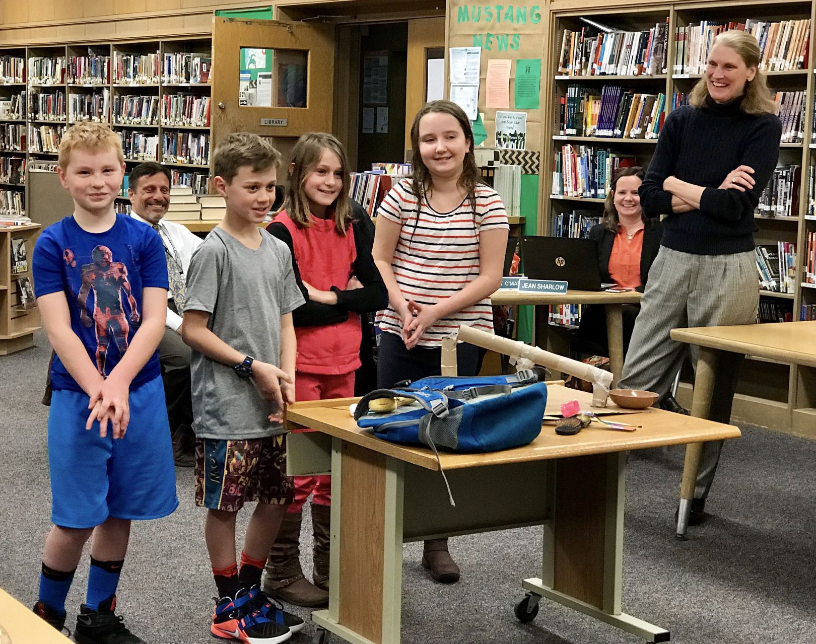 Driver Middle School fourth-graders present invention prototypes to Marcellus school board